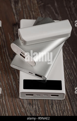 Set of power banks Stock Photo