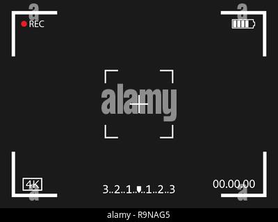 Vector illustration, Camera frame viewfinder screen icon Stock Vector