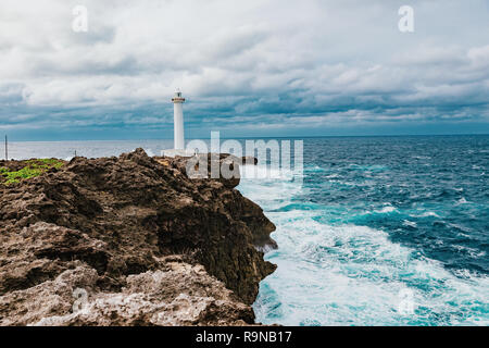 Cape Hirakubo Lighthouse, Ishigaki Island, Okinawa prefecture, Japan Stock Photo
