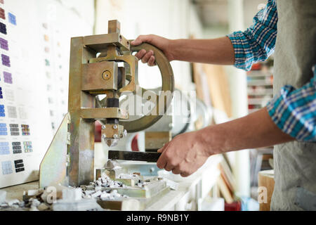 Processing workpiece Stock Photo