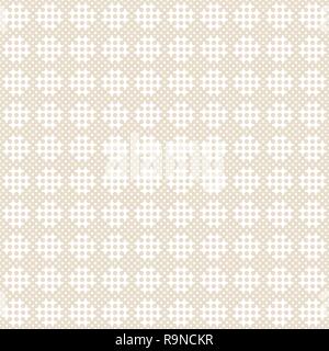 Seamless pattern. Classic abstract geometric background. Infinitely repeating geometrical texture consisting of small rhombuses, dots, dotted grids. V Stock Vector