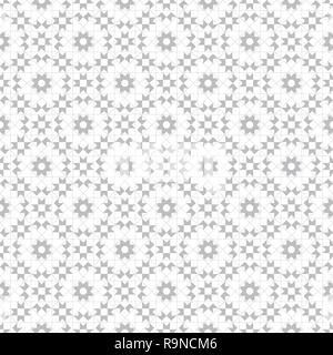 Seamless pattern. Repeating modern stylish geometrical texture with linear rhombus grids, stars, outline square. Gray. White. Monochrome. Vector conte Stock Vector