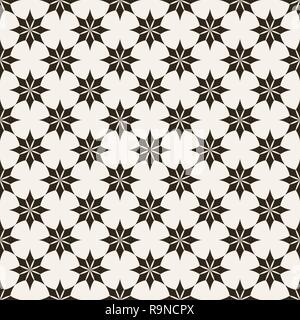 Seamless pattern. Classical stylish geometric texture. Regularly repeating geometrical ornament with rhombuses, stylized flowers. Vector element of gr Stock Vector