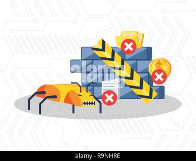 set icons of cyber security vector illustration design Stock Vector