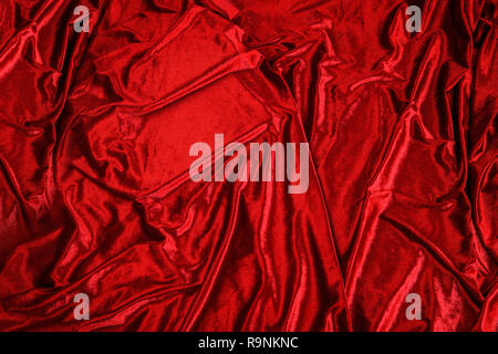 luxury red velvet drape background texture Stock Photo
