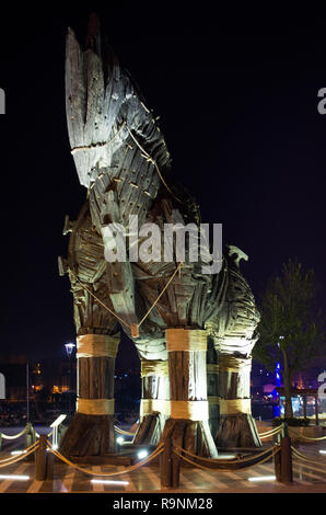 Cavalo De Troia Na Cidade De Canakkale Imagem de Stock - Imagem de