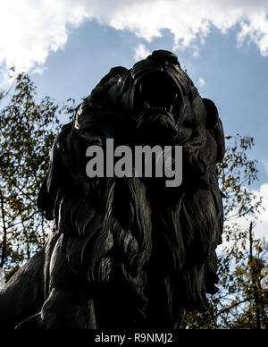 statue or sculpture with lion's name. in the forest of Chapultepec. urban park in Mexico City. (Foto Luis Gutierrez /NortePhoto.com)  estatua o escult Stock Photo
