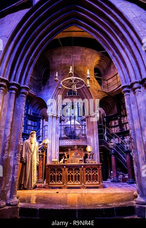 London, England – July 21, 2016: The Making of Harry Potter at Warner Bros. Studio Tour London, A behind the scenes walking tour of Harry Potter movie Stock Photo