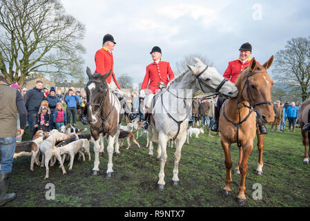 Pendle Forest and Craven Hunt Boxing Day Meet 2018 Stock Photo