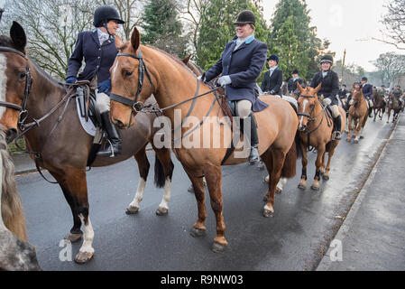 Pendle Forest and Craven Hunt Boxing Day Meet 2018 Stock Photo