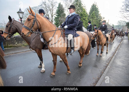 Pendle Forest and Craven Hunt Boxing Day Meet 2018 Stock Photo