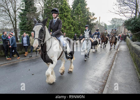 Pendle Forest and Craven Hunt Boxing Day Meet 2018 Stock Photo