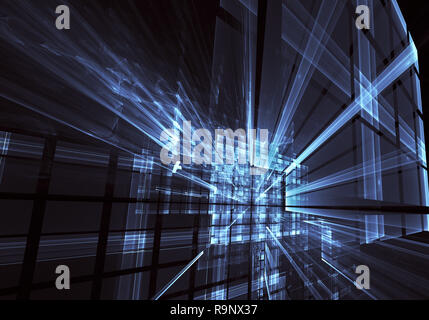 Computer generated abstract tehnology image. Three-dimensional 3D fractal, texture Stock Photo