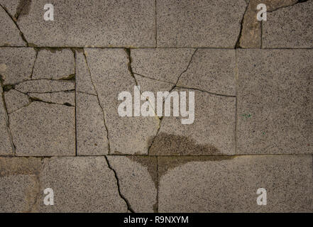 Cracks in the pavement Stock Photo