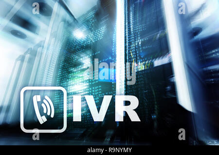 IVR Interactive voice response communication concept. Server room Stock ...