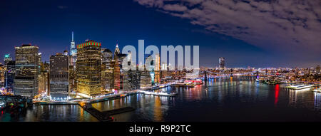 Aerial panorama of New York skyline Stock Photo
