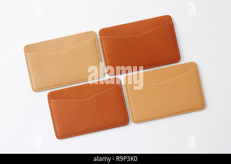 Leather card case Stock Photo