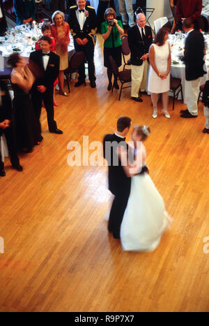Wedding Reception Dance Floor, 2001,  Blurred Motion Stock Photo
