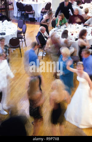 Wedding Reception Dance Floor,2001, Blurred Motion Stock Photo