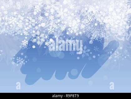 Winter frosted window background. Freeze and wind at the glass. 10 eps Stock Vector