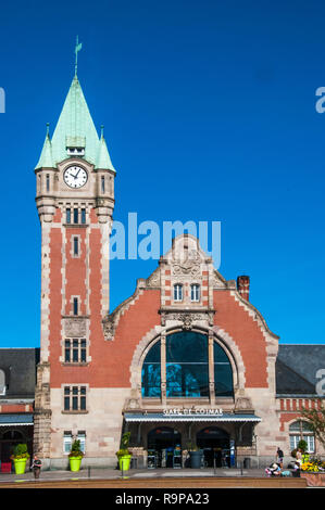 Railway station (1905) at Colmar, Alsace, France Stock Photo