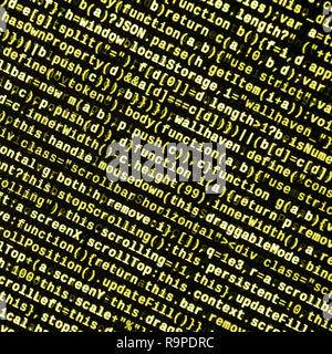Computer program preview. Programming code typing. Information technology website coding standards for web design Modern tech. CSS, JavaScript and HTM Stock Photo