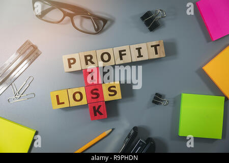 concept of financial risk in business and investment Stock Photo