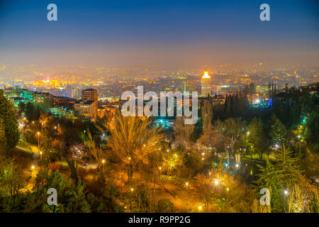 Ankara/Turkey-December 26 2018: City view(Botanical garden and Sheraton Hotel)  from Atakule Tower Stock Photo
