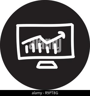 Search Engine Optimization Icon with Hand drawn Style, good for your web and mobile app Stock Vector