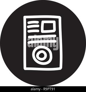Search Engine Optimization Icon with Hand drawn Style, good for your web and mobile app Stock Vector
