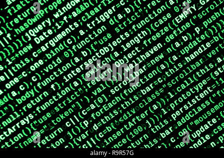 Computer program preview. Programming code typing. Information technology website coding standards for web design Modern tech. CSS, JavaScript and HTM Stock Photo