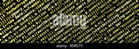 Computer program preview. Programming code typing. Information technology website coding standards for web design Modern tech. CSS, JavaScript and HTM Stock Photo