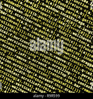 Computer program preview. Programming code typing. Information technology website coding standards for web design Modern tech. CSS, JavaScript and HTM Stock Photo