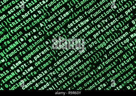 Computer program preview. Programming code typing. Information technology website coding standards for web design Modern tech. CSS, JavaScript and HTM Stock Photo