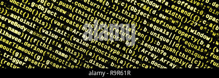 Computer program preview. Programming code typing. Information technology website coding standards for web design Modern tech. CSS, JavaScript and HTM Stock Photo