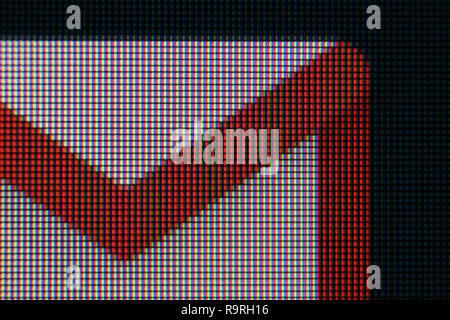 Google gmail icon on screen, close-up Stock Photo