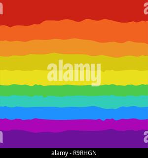 Simple style cute cartoon rainbow background. Stock Vector