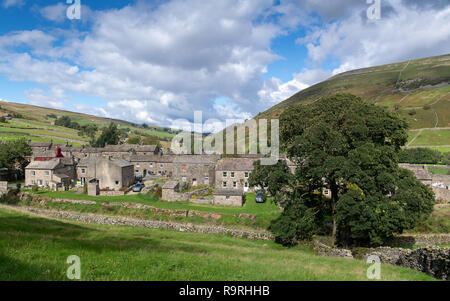 Small hamlet of Thwaite in upper Swaledale, North Yorkshire, UK. Stock Photo