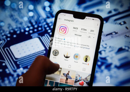 Krakow, Poland. 28th Dec, 2018. Instagram app is seen on an android mobile phone. Credit: Omar Marques/SOPA Images/ZUMA Wire/Alamy Live News Stock Photo