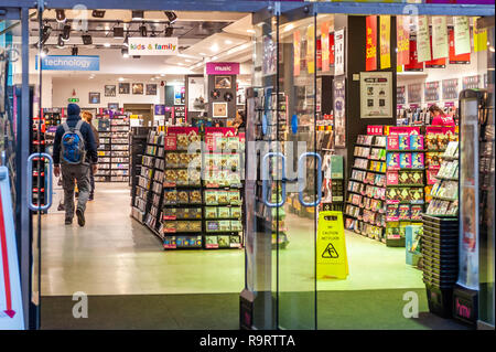 Blackpool, UK. 28th Dec, 2018. People shop in HMV, Blackpool as the national chain is facing administration this week, putting 2,200 jobs at risk. The chain, which operates 130 stores, has fallen victim of online streaming services. Credit: AG News/Alamy Live News Stock Photo