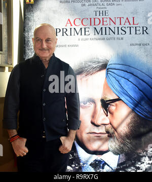 Actor Anupam Kher Seen During The Trailer Launch Of Upcoming Political Drama Film The Accidental Prime Actor Anupam Kher Seen During The Trailer Launch Of Upcoming Political Drama Film The Accidental Prime