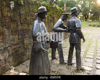 Bronze statues Dr. Jose Rizal, Fr. Antonio Rosell and Lt. Luis Taviel ...