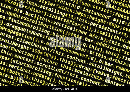 Computer program preview. Programming code typing. Information technology website coding standards for web design Modern tech. CSS, JavaScript and HTM Stock Photo