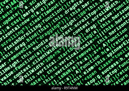 Computer program preview. Programming code typing. Information technology website coding standards for web design Modern tech. CSS, JavaScript and HTM Stock Photo
