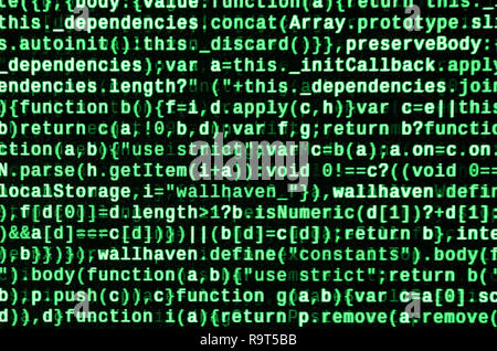 Computer program preview. Programming code typing. Information technology website coding standards for web design Modern tech. CSS, JavaScript and HTM Stock Photo
