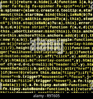 Computer program preview. Programming code typing. Information technology website coding standards for web design Modern tech. CSS, JavaScript and HTM Stock Photo