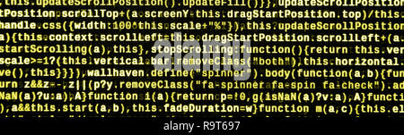 Computer program preview. Programming code typing. Information technology website coding standards for web design Modern tech. CSS, JavaScript and HTM Stock Photo