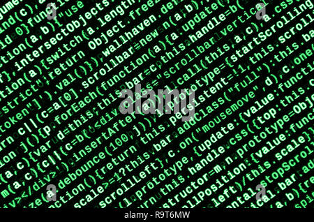 Computer program preview. Programming code typing. Information technology website coding standards for web design Modern tech. CSS, JavaScript and HTM Stock Photo