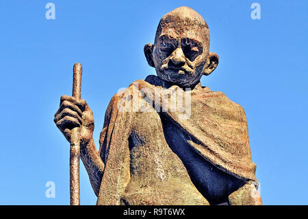 Mahatma Gandhi statue , Praça Mahatma Gandhi, Rio de Janeiro, Brazil Stock Photo