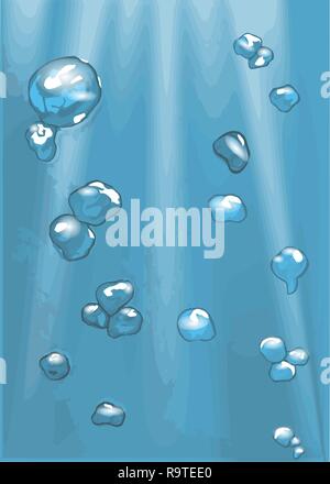 water bubble. background with bubble in motion Stock Vector